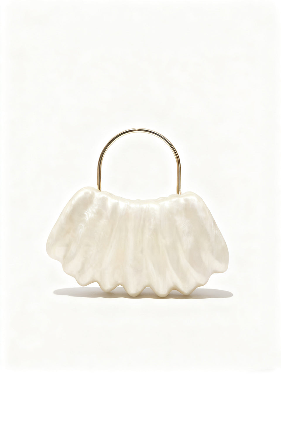 Curveins Chic Wrinkled Boxy Bag with Marble Design