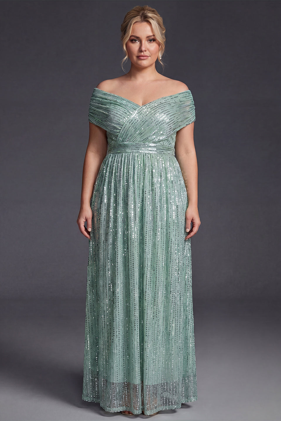 plus size sequin bridesmaid dresses Ever-Pretty Versatile Leaf Sequin V-Neck Mermaid Budget Bridesmaid Dress for Weddings