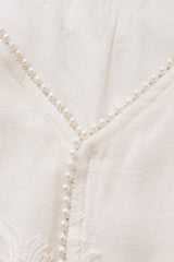 Curveins Plus Size Cross-Collar Embroidered Puff Sleeve Maxi Dress