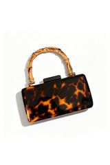 Curveinse Acrylic Leopard Print Evening Bag