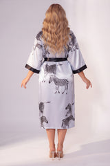 Curveins Plus Size Ice Silk Breathable Soft Cooling Summer Night Robe