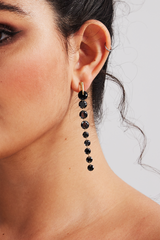 Curveins Linear Bead Ball Drop Post Earrings