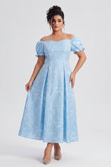 Curveins Plus Size V Neck Short Sleeve Printed Ruched Waist Elegant Maxi Dress