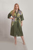 Curveins Plus Size Satin Ice Silk Cooling Lightweight Loose Fit Robe Nightwear