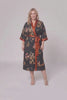 Curveins Plus Size Satin Ice Silk Cooling Lightweight Loose Fit Robe Nightwear