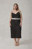 Curveins Plus Size Cami Nightdress with Waist Cut-Out Detail, Flirty White Summer Sleepwear