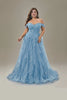 Curveins Plus Size Off Shoulder Sleeveless Mesh Panel Elegant Flowy Maxi Dress