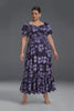 Curveins Plus Size V-Neck Short Sleeves Floral Print Maxi Dress