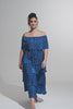 Curveins Plus Size Off-Shoulder Pleated Tiered Maxi Dress