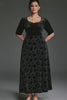 Curveins Plus Size V-Neck Long Sleeves Fitted Waist Floral Patchwork Maxi Dress