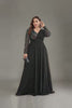 Curveins Plus Size V-Neck Sequin Bodycon Maxi Dress