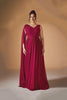 Curveins Plus Size V-Neck Backless High-Waist A-Line Maxi Dress