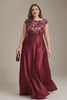 Curveins Plus Size Round Neck Sleeveless Ruched Cross Waist Pattern Maxi Dress