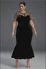 Curveins Plus Size Round Neck Sequin Mermaid Maxi Dress