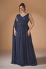 Curveins Plus Size V-Neck Backless High-Waist A-Line Sequin Maxi Dress