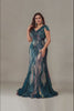 Curveins Plus Size Sequin V-Neck Bodycon Maxi Dress