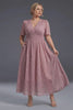 Curveins Plus Size V-Neck High-Waist Pleated Maxi Dress
