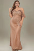 Curveins Plus Size Sequin Off The Shoulder Ruffle Formal Dress