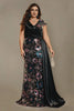 Curveins Plus Size Sparkling Sequin V-Neck Curve-Hugging Maxi Dress
