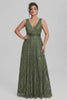 Curveins Plus Size Sleeveless Sequin Ruched Waist Elegant Sparkly Evening Maxi Dress