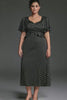 Curveins Plus Size V-Neck Double-Layered Ruffle Sleeve Maxi Dress