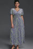 Curveins Plus Size V-Neck Velvet Plain Maxi Dress