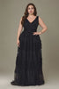 Curveins Plus Size V Neck Short Sleeve Ruched Waist Elegant Flowy Summer Maxi Dress